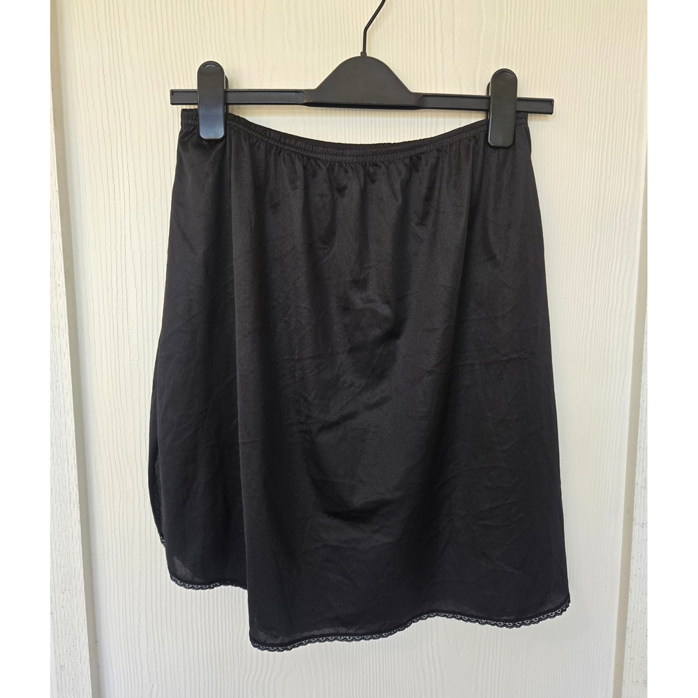Vintage Vassarette Half Slip Skirt L 20" 90s Y2K Whimsigoth Dark Fairy Coquette